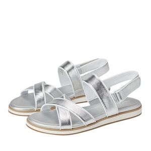 Cole Haan Mirabelle Crisscross Silver Sandals